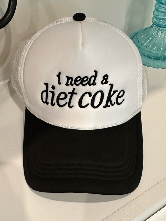 Accessories - I Need a Diet Coke Trucker Hat - White & Black
